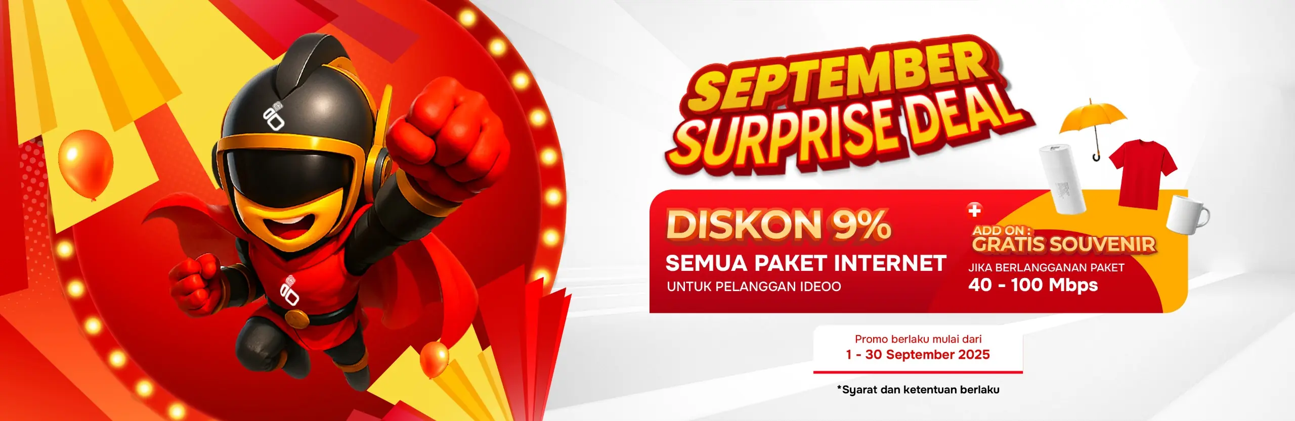 Banner promo IDEOO Internet September Surprise Deal diskon 9%