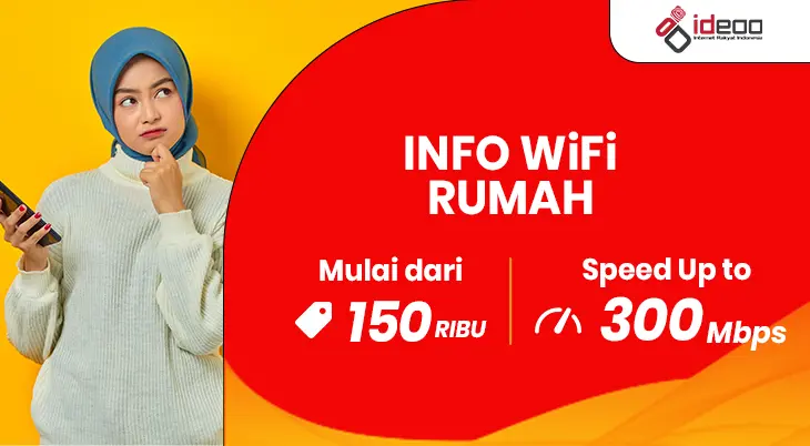 Keluarga menikmati WiFi murah dengan koneksi cepat dan stabil di rumah.