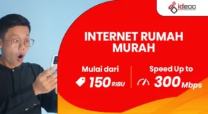 Ilustrasi internet rumah murah dengan koneksi cepat, stabil, dan hemat biaya untuk keluarga.