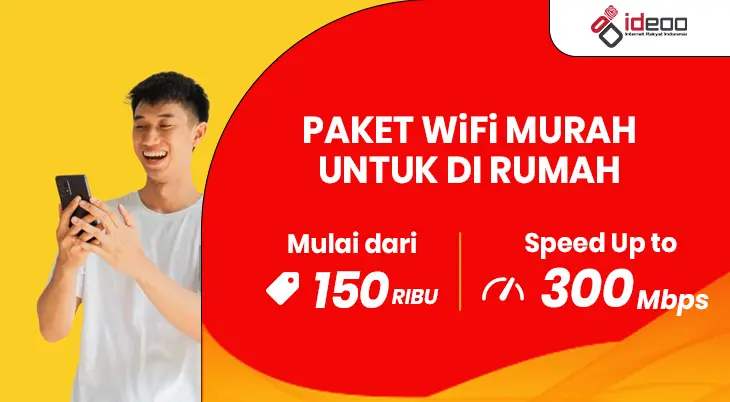 Paket WiFi murah untuk di rumah dengan koneksi cepat, stabil, dan hemat biaya bagi keluarga bahagia.