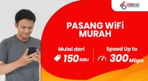 Pasang WiFi murah IDEOO dengan internet cepat, stabil, dan terjangkau untuk kebutuhan rumah, bisnis, dan belajar online.