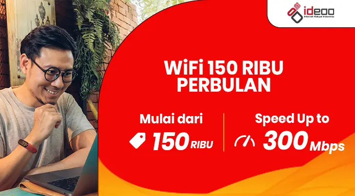 cara mendapatkan WiFi murah 150 ribu per bulan di rumah dengan koneksi cepat dan stabil, mendukung streaming, belajar online, bekerja, dan aktivitas digital dengan bahagia