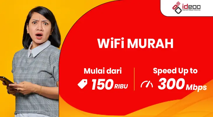 Ilustrasi keluarga menikmati WiFi murah unlimited dengan koneksi cepat dan stabil di rumah.