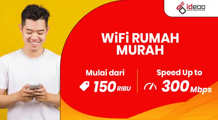 Keluarga sedang menikmati WiFi rumah murah dengan koneksi internet cepat, stabil, dan unlimited untuk aktivitas sehari-hari.