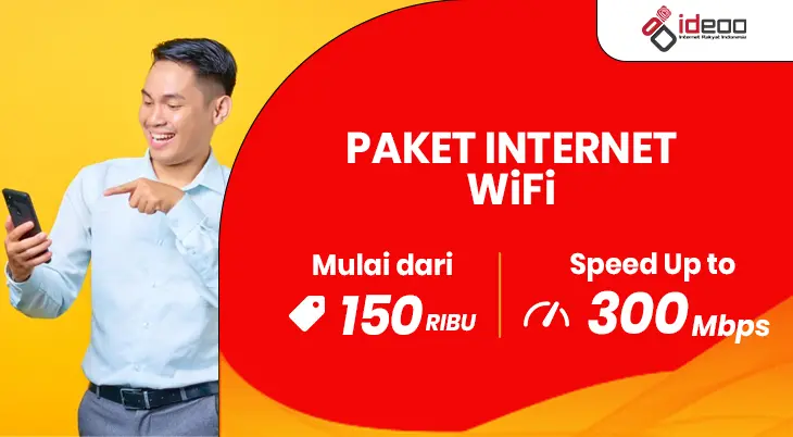 Keluarga menikmati koneksi WiFi cepat dan stabil di rumah dengan paket internet WiFi