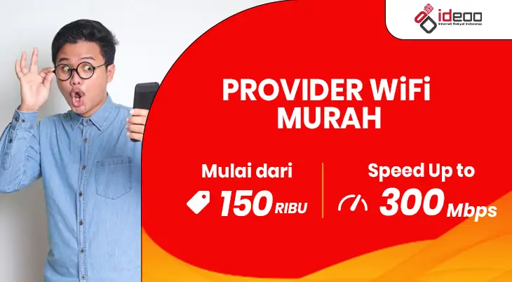 Ilustrasi provider WiFi murah dengan layanan internet rumah cepat, stabil, dan harga hemat untuk keluarga