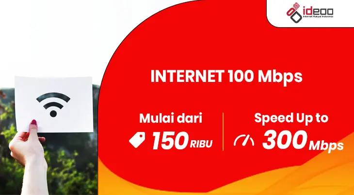 Router modern dengan koneksi internet 100 Mbps cepat dan stabil.