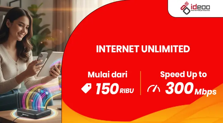 Ilustrasi jaringan global yang melambangkan koneksi internet unlimited berkecepatan tinggi