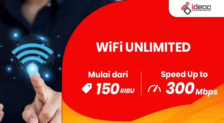 Router modern dengan layanan WiFi unlimited tanpa batas kuota.